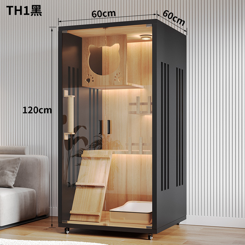 TH1:60X60X120CM에는 배변 상자가 포함되어 있지 않으며 동료와 비교하여 후면 패널이 두꺼워졌습니다.