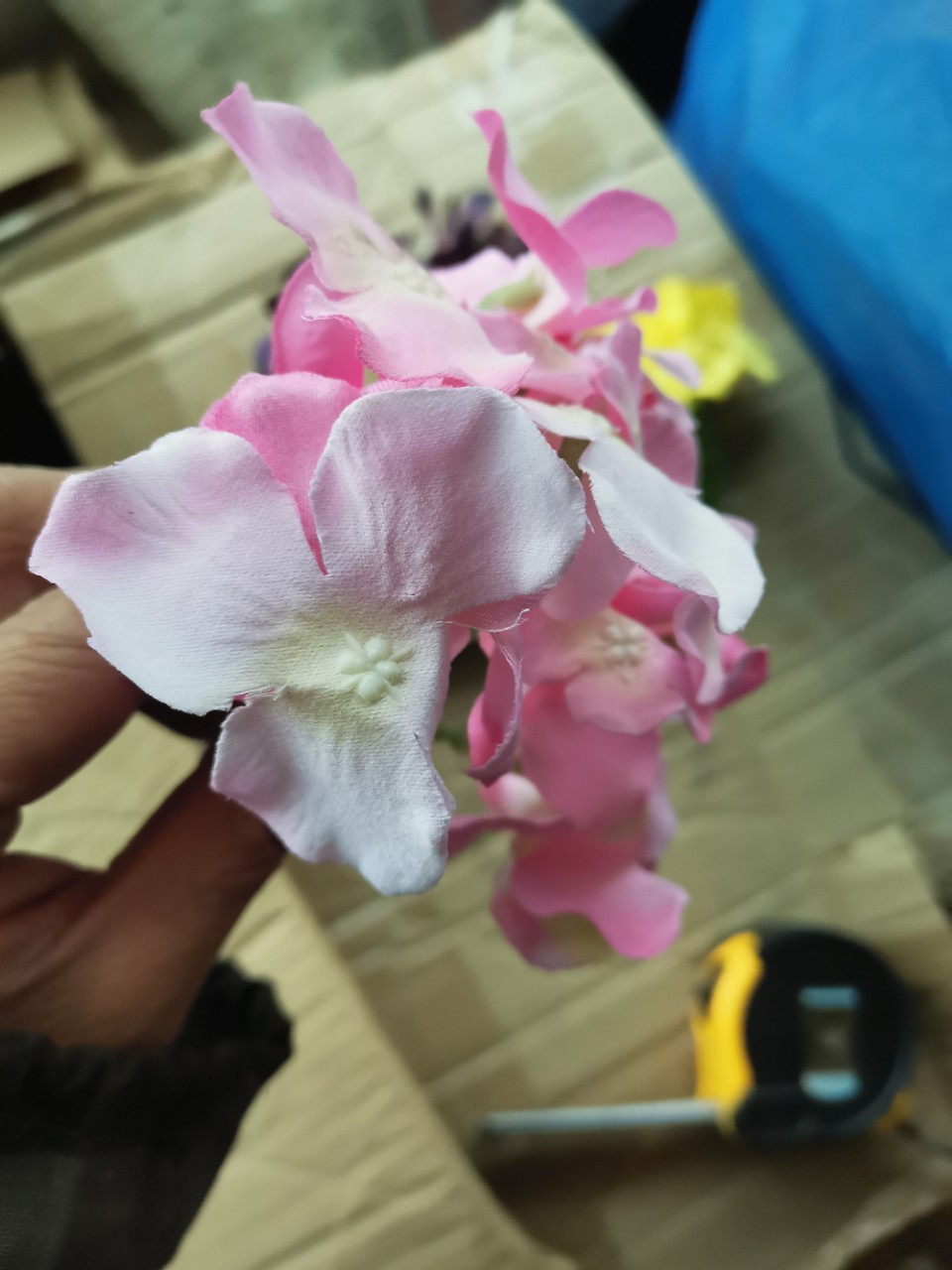 9叉27朵仿真花绣球花朵 花头 diy装饰花