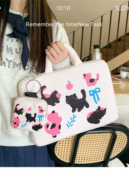 Korean cute computer bag student commuter mobile phone ipad tablet portable storage bag portable computer protective cover