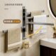 Toilet towel rack non-perforated rotating multi-pole space aluminum towel bar bathroom rack dormitory storage rack