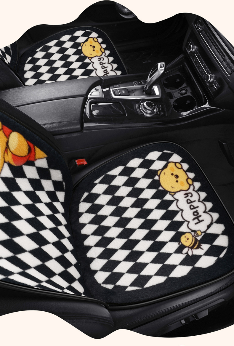 S024 Stuffed Bee Nini Winter Warm Car Cushion Car Cushion Cartoon Cute Stuffed Car Seat Cover