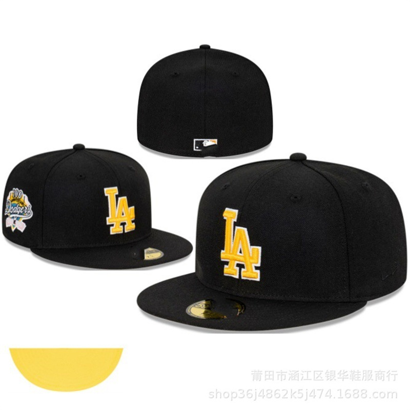 跨境跨境美式SOX全封闭棒球队道奇棒球帽子刺绣嘻哈洋基队闭口平|undefined