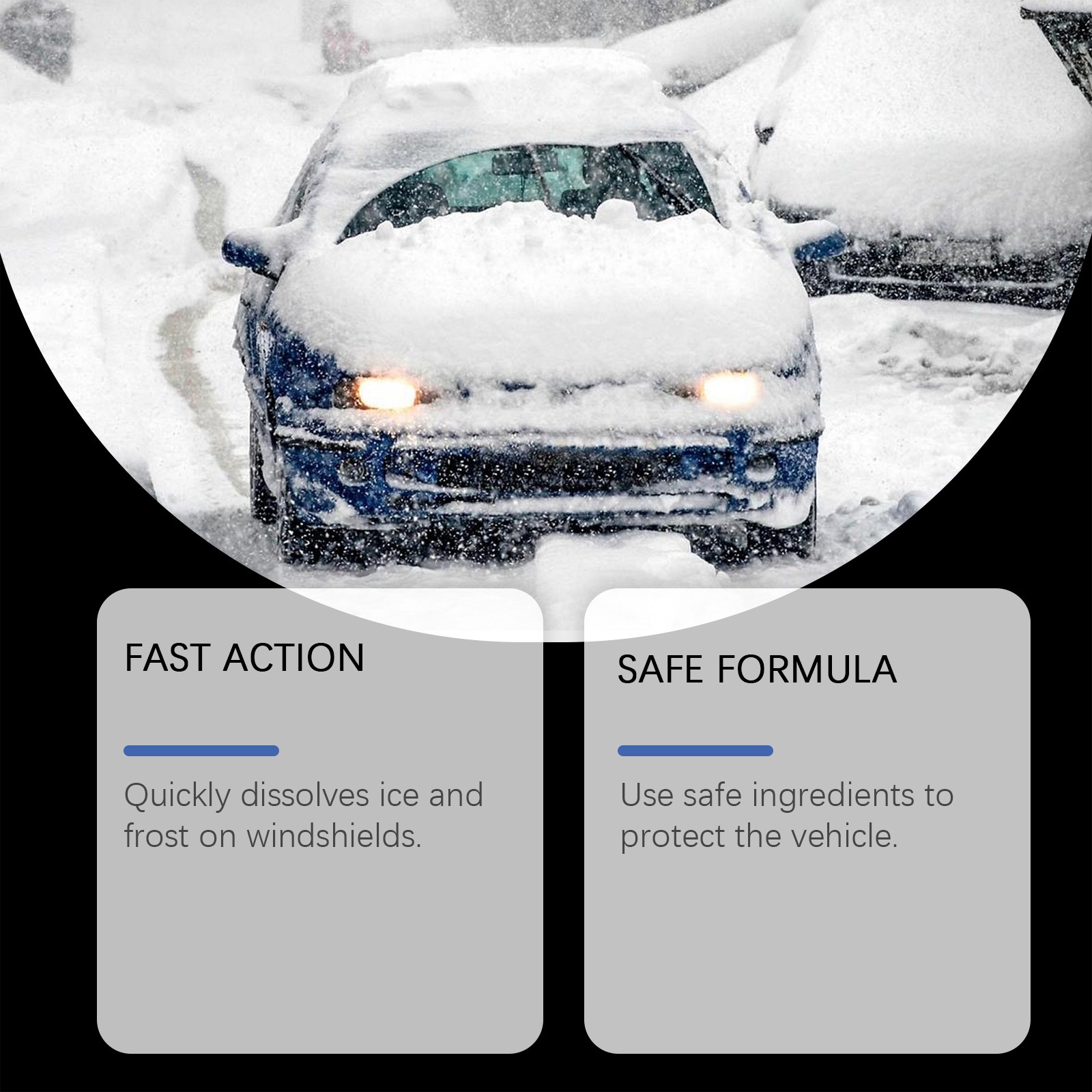 Homonth Windshield Defrosting Spray Car Window Glass Anti-Fog Clear Vision Dust Removal Anti-Freeze Agent
