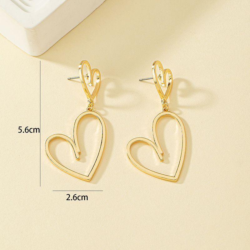 1 Pair Vintage Style Geometric Enamel Plating Hollow Out Alloy Drop Earrings display picture 2