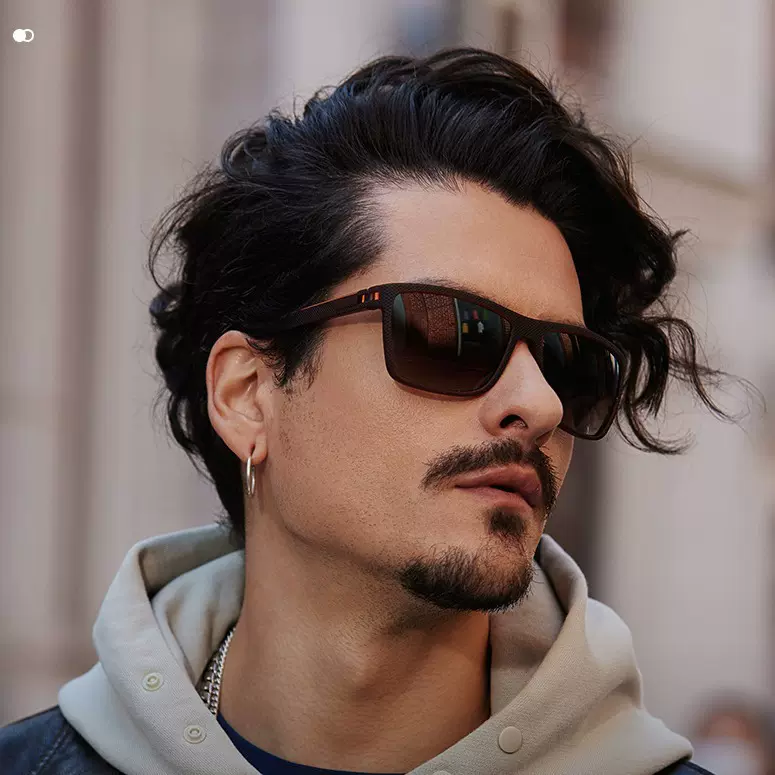 新款欧美跨境男士偏光太阳镜驾驶户外防紫外线时尚方形大框墨镜