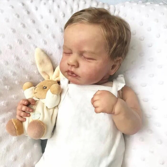 49cm simulación bebé reborn muñeca LOULOU hecho a mano 3D piel sangre venosa seda visible de una sola pieza entrega