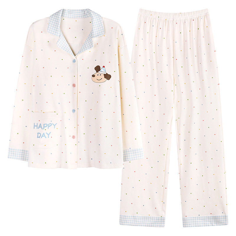 ChicShe Women's Pajamas Spring 100% Long Sleeve 2025 New Style All Cotton And Winter High-end Feel Autumn Homewear_voghion.com