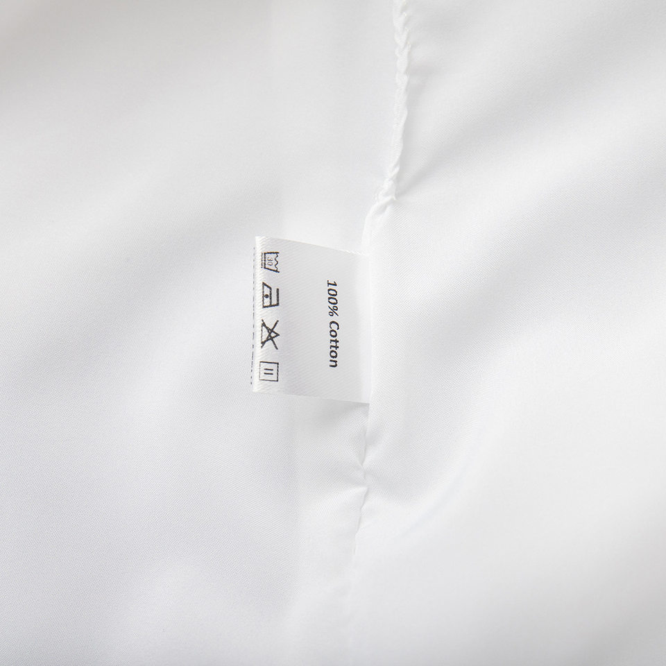 Đầm liền nữ cổ tròn tay phồng cotton dáng rộng màu trơn — Màu trắng chi tiết 13