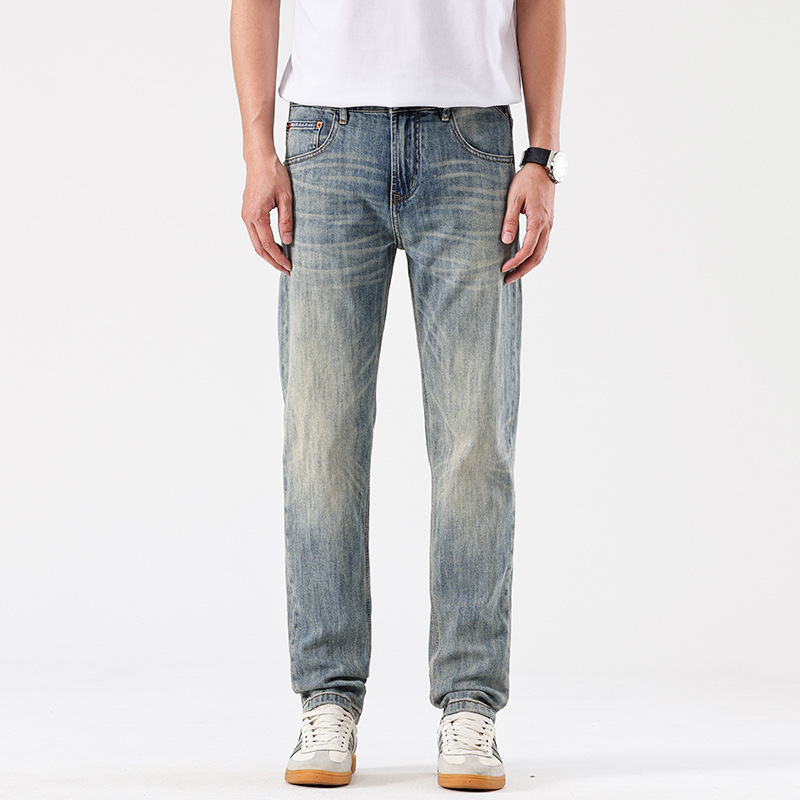Spring and Summer Classy Accessible Luxury Quality Nostalgic American Retro Trendy Classy Jeans Men's 2025 New Style