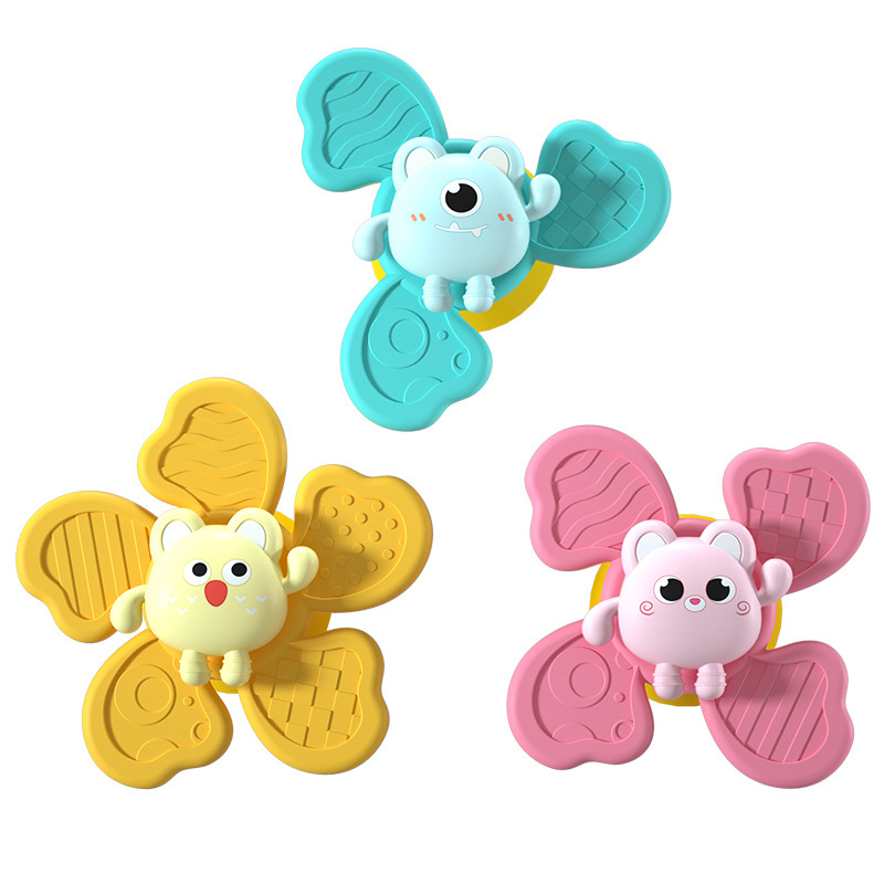 Transfronteriza Amazon lechón giratorio flor dedo Gyro niños animal sonajero baño de agua juguete