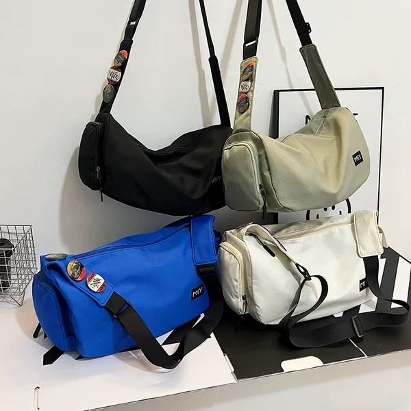 Japanese Style Retro Shoulder Bag Women's Korean Style Large Capacity Student Class Crossbody Bag Men's Trendy Simple All-match Messenger Bag