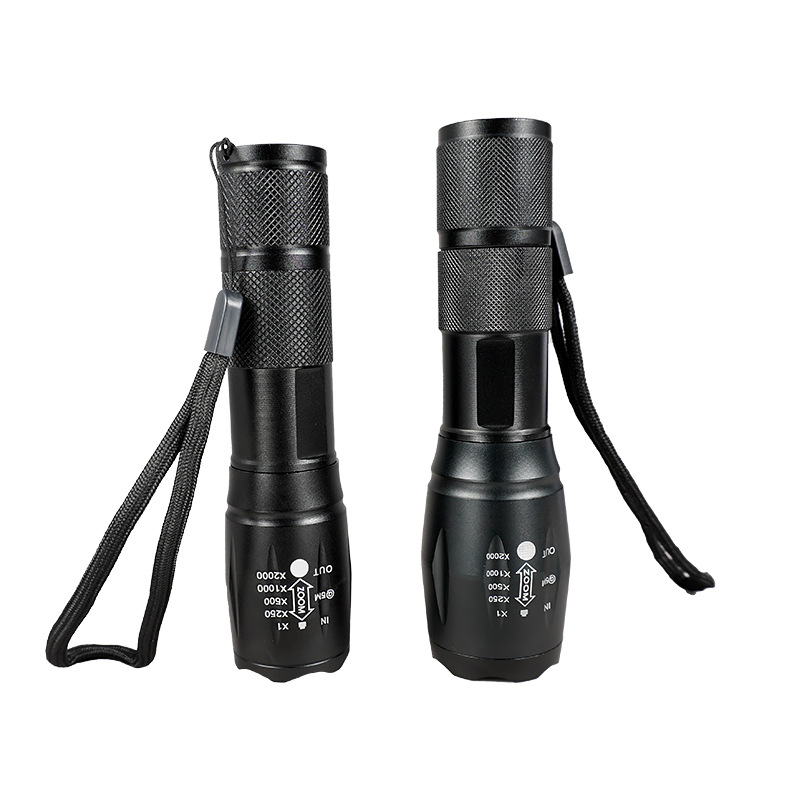 Transfronterizos al aire libre T6 linterna telescópica zoom brillante aleación de aluminio impermeable al aire libre corriendo por la noche ciclismo patrulla luz de reflector