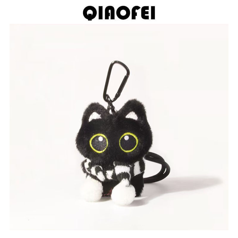 かわいい黒猫人形パーソナライズされた猫バッグペンダントぬいぐるみペンダントカップルギフトイン学生ギフト|undefined