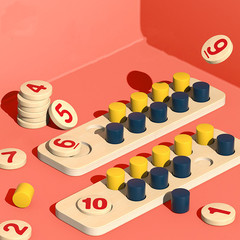 New Children's Wooden Ten Counting Board Educational Toys for Fun and Enlightenment Mathematical Calculation Cognitive Matching Toys 