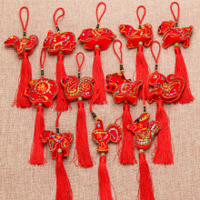 ✅E0PB批发十二生肖虎年挂件春节礼品刺绣庆阳香包特色礼品民间手
