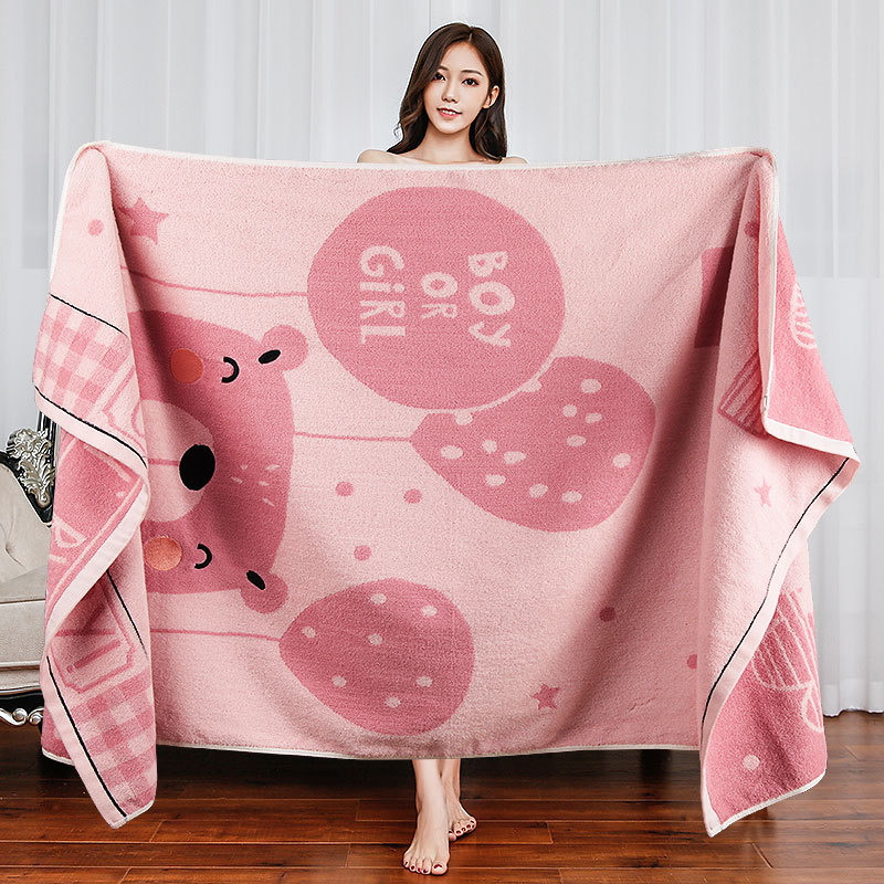 Bath towel women's new winter men's household absorbent lint-free children's wrap towel lovers one Bath towel women's new winter men's household absorbent lint-free children's wrap towel lovers one