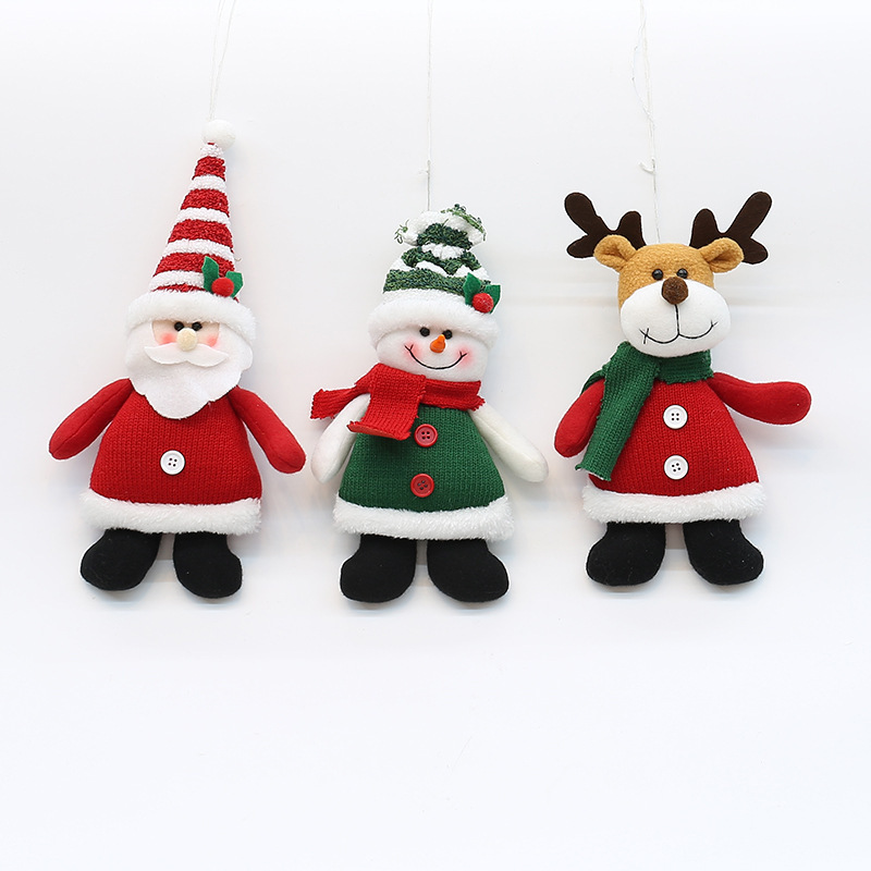 スポット卸売クリスマスファブリック像老人雪だるまヘラジカ人形ペンダントクリスマスツリー装飾装飾品|undefined