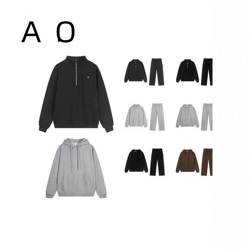 2026 Cross-Border Alo Sweatshirt Set, Round Neck Long-Sleeve Loose Couple Sweatshirt Set, Solid Color Simple Style Versatile 2026 Cross-Border Alo Sweatshirt Set, Round Neck Long-Sleeve Loose Couple Sweatshirt Set, Solid Color Simple Style Versatile