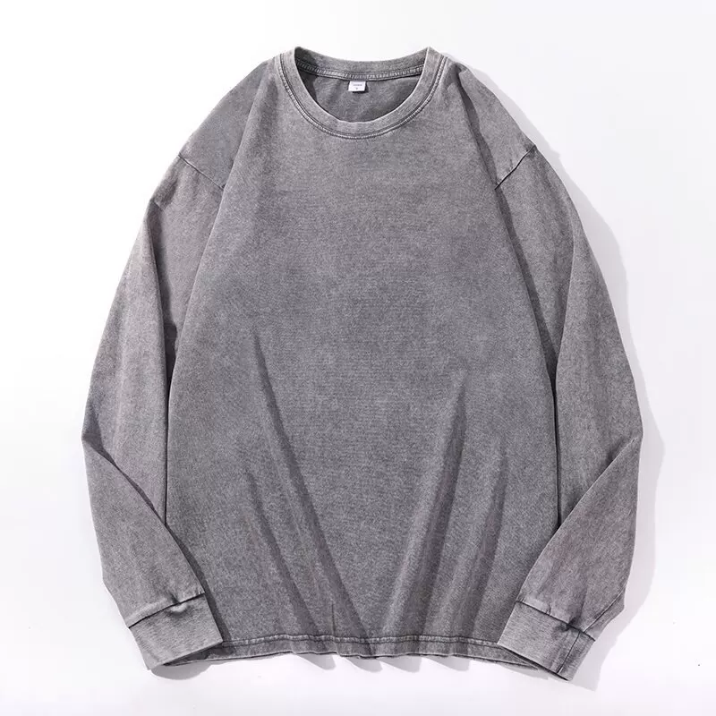 Лонгслив из хлопка, европейский стиль, плотность 230 г, размеры M–XXXL