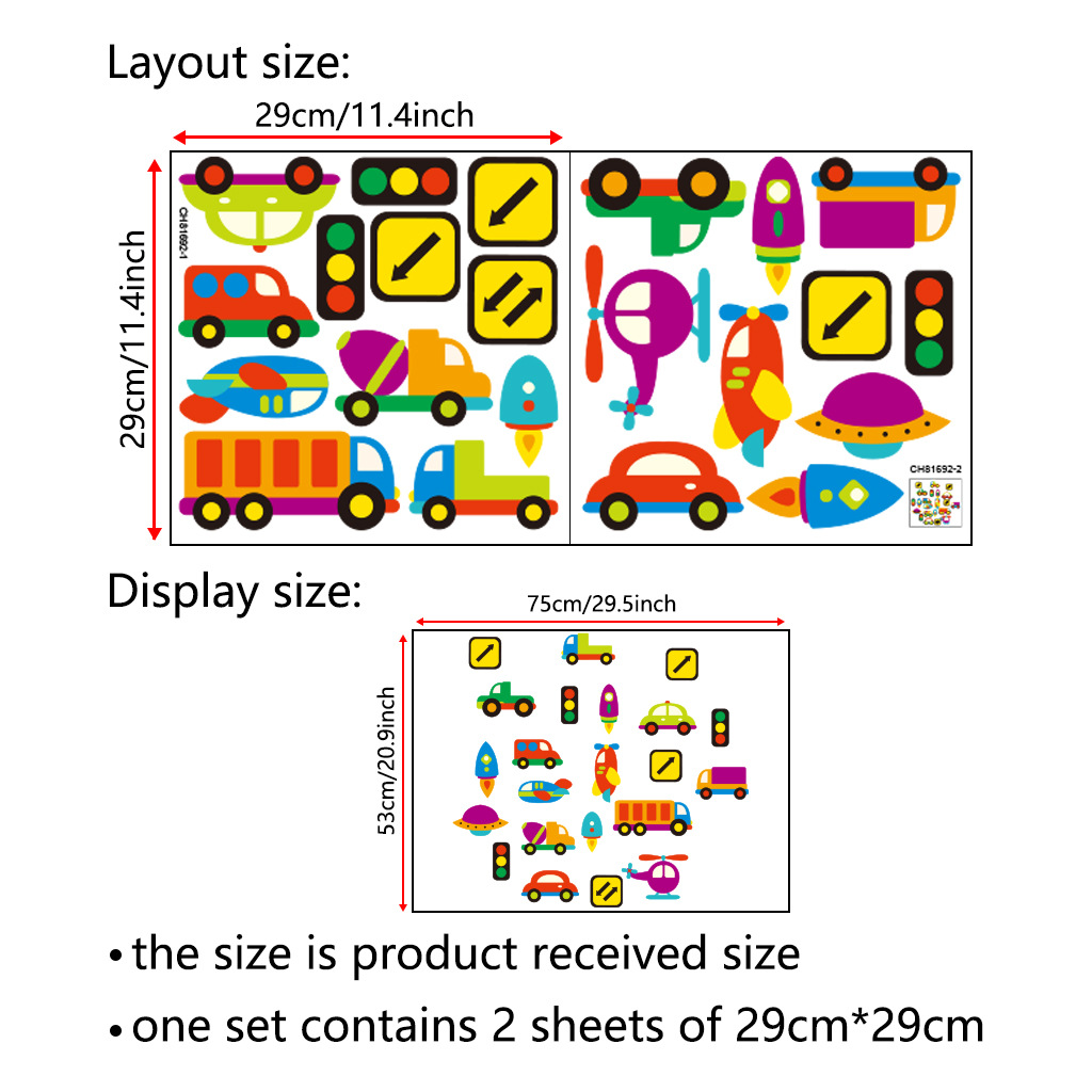 Aover camión de bomberos pegatinas decoración de la habitación de los niños N1027 tarjeta de PVC esmerilado pegatinas autoadhesivas de coche al por mayor