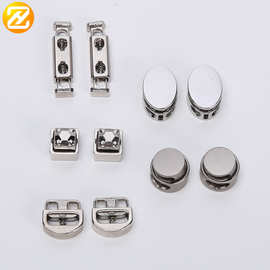 厂家供应金属猪鼻扣两孔绳扣吊钟松紧扣弹簧扣服饰衣帽穿绳卡扣盘