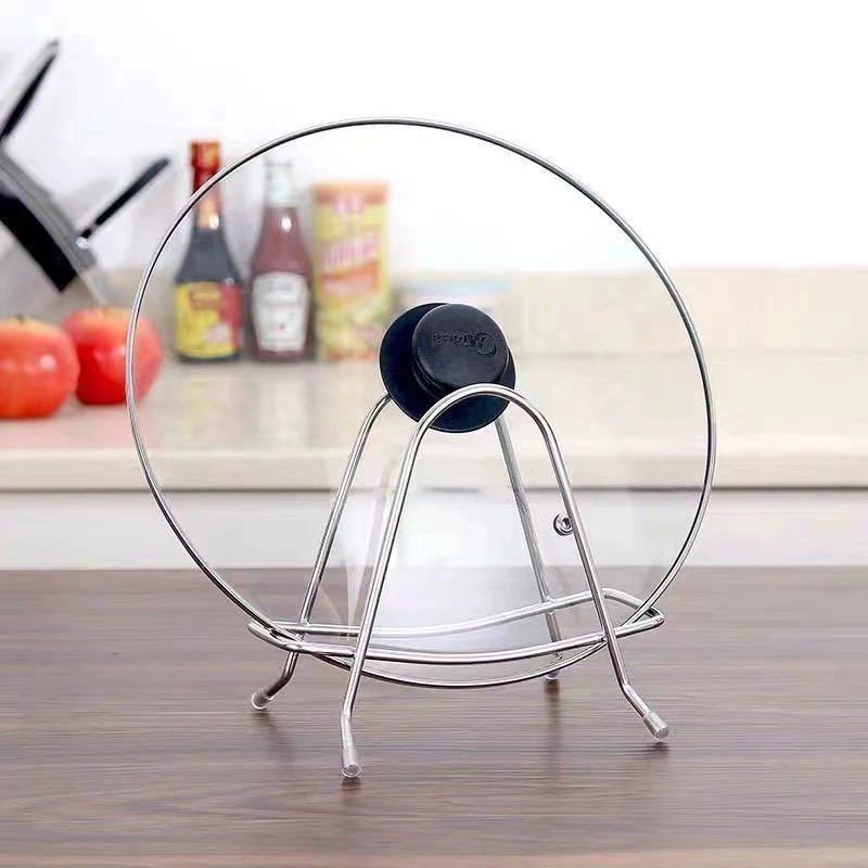 Thickened Stainless Steel Cutting Board & Pot Lid Rack E18, Space-Saving Kitchen Organizer