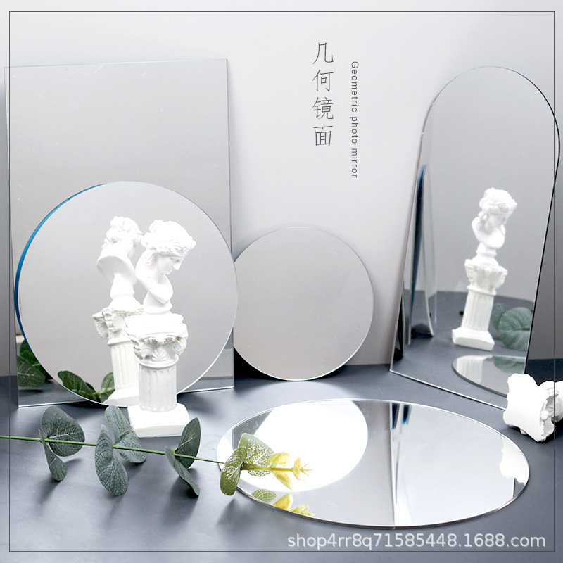 Acrylic mirror reflection plate reflector ins photo props shooting background ornaments posing photography props