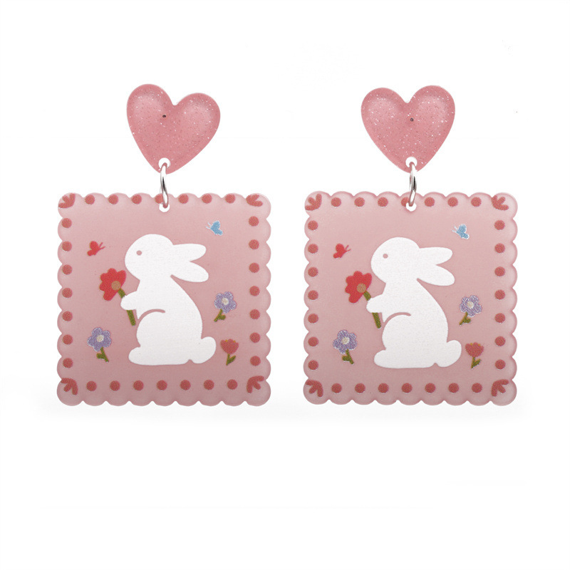 Europa y América transfronteriza verano tridimensional Shell Stud pendientes mujer acrílico pendientes Mujer