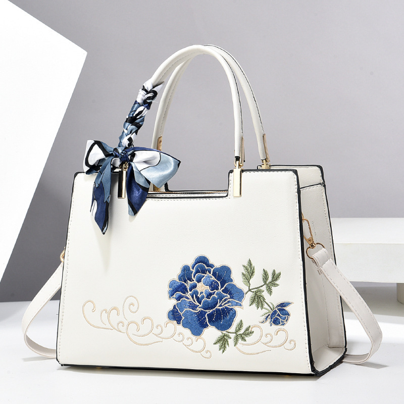 Embroidered Women's Bag Large Capacity New Gift Bag Cross-border Handbag Fashionable All-match Shoulder Bag Crossbody Bag Mother's Day