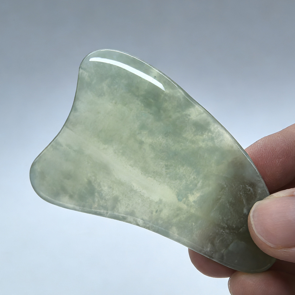 天然岫玉玉石按摩刮痧板淋巴经络按摩岫玉面部脸部全身按摩板刮板