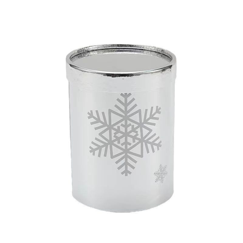 Navidad copo de nieve abrazo cubo plata brillante superficie avanzada caja de regalo de Navidad cubo de regalo de Navidad bolsa de árbol de Navidad