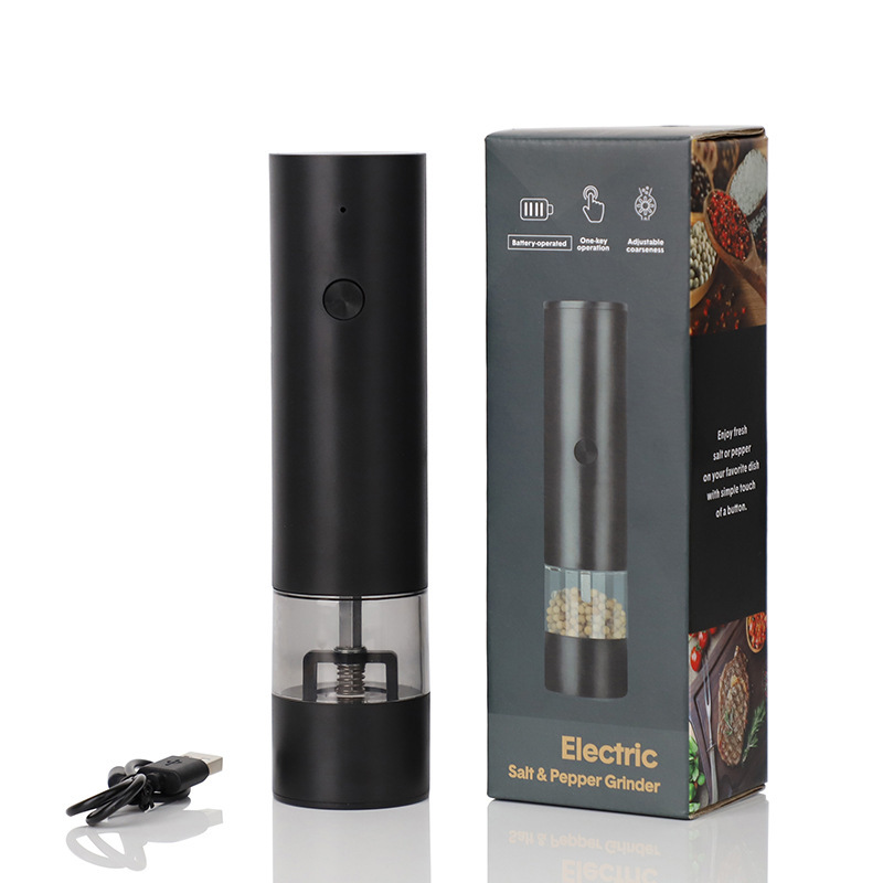 Shangwei 電動ペッパーグラインダー USB 充電式ブラックペッパー海塩グラインダーペッパーグラインダーダブルパック|undefined