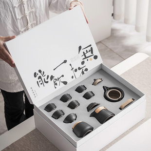 Coarse Pottery Household Simple Japanese-Style Living Room Kung Fu Tea Set Ceramic Teapot Tea Cup Tea Leakage Tea Tray Tea Set