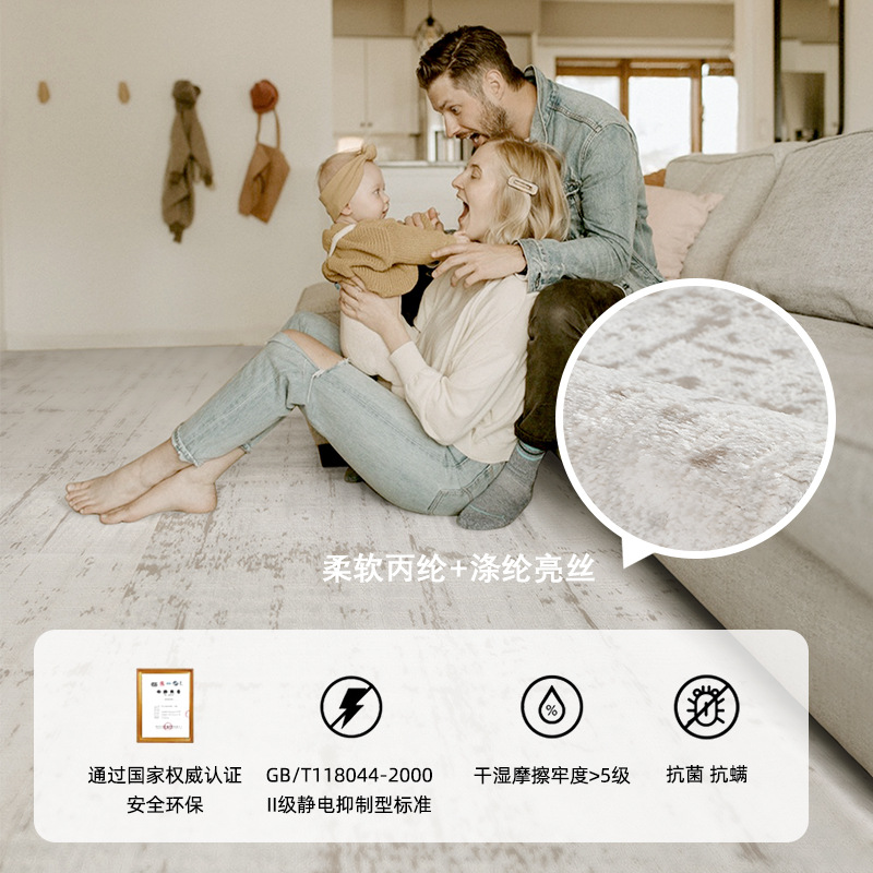 Minimalista estilo de viento personalizado lujoso italiano antideslizante sala de estar alfombra de mesa alfombra doméstica alquombra de cama al por mayor