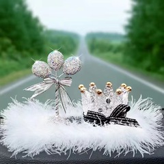 Crystal Crown Car Ornaments Combination Car Model Car Perfume Decorations Birthday Gifts for Girlfriends