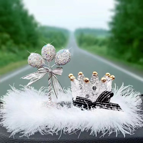 Crystal Crown Car Ornaments Combination Car Model Car Perfume Decorations Birthday Gifts for Girlfriends