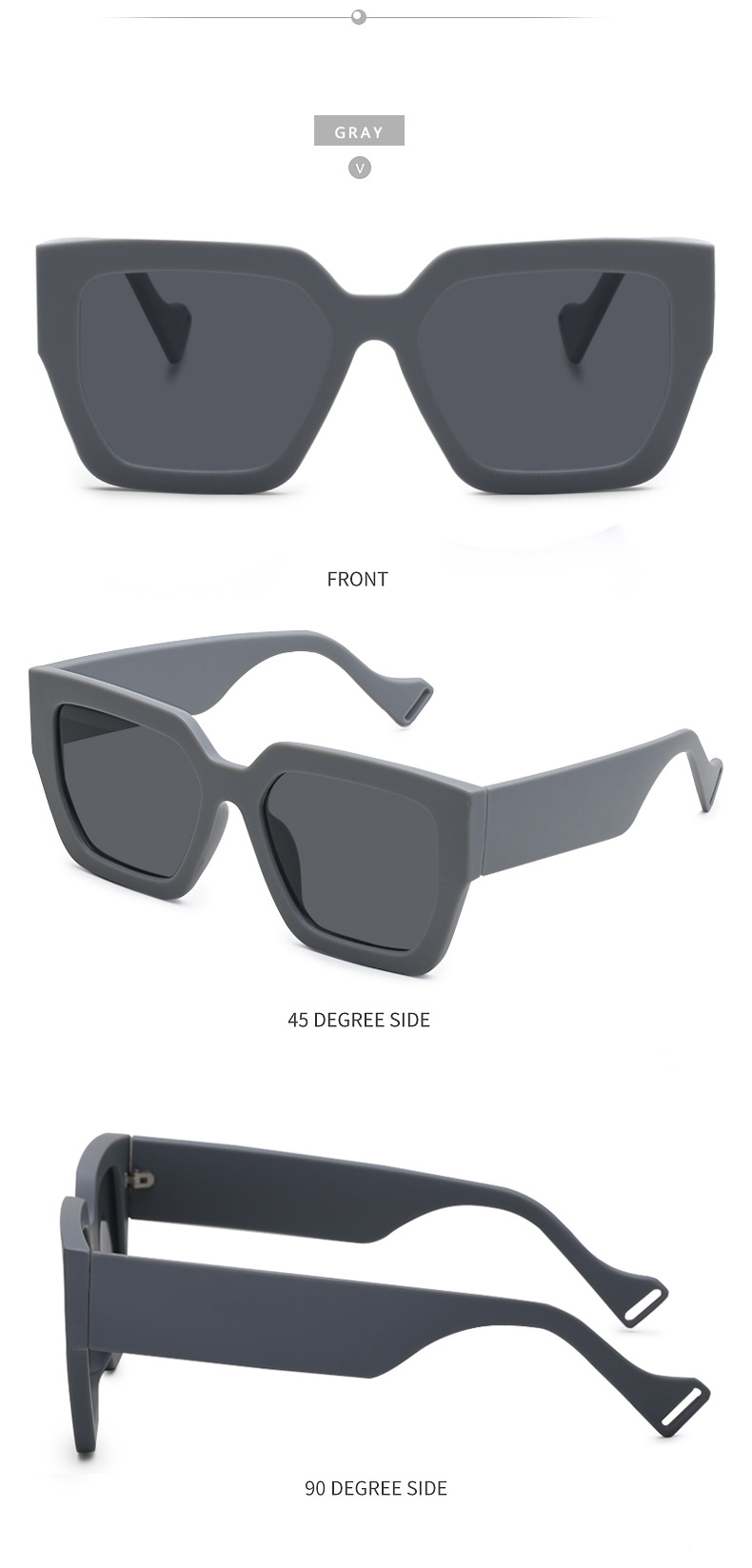 Nouvelles Lunettes De Soleil À Grande Monture De Style De Mode display picture 7