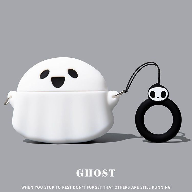 Fantasma cubierta de auriculares para airpods 4 generación Apple Pro2 caricatura de silicona encantadora caja blanda 3 generación cuatro o cinco