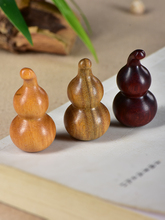 ☥小叶紫檀绿檀木雕葫芦男文玩福禄实木随身把玩件小摆件吊坠手把