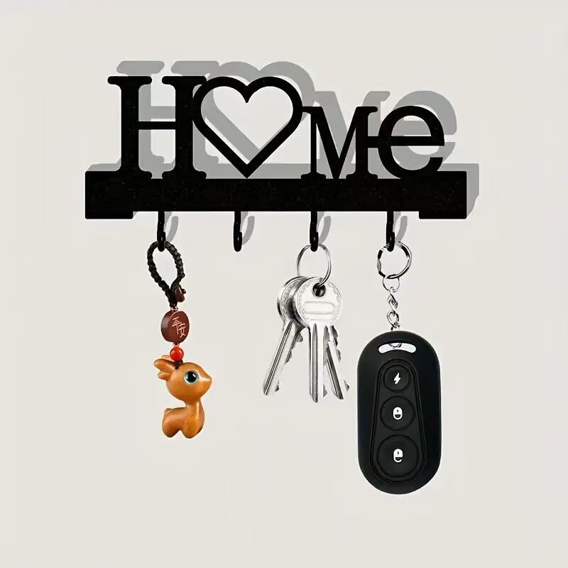 Simple Key Wall Hook Wall Decoration Wrought Iron Shelf Hook Coat Hook Storage Home Decor Accessories