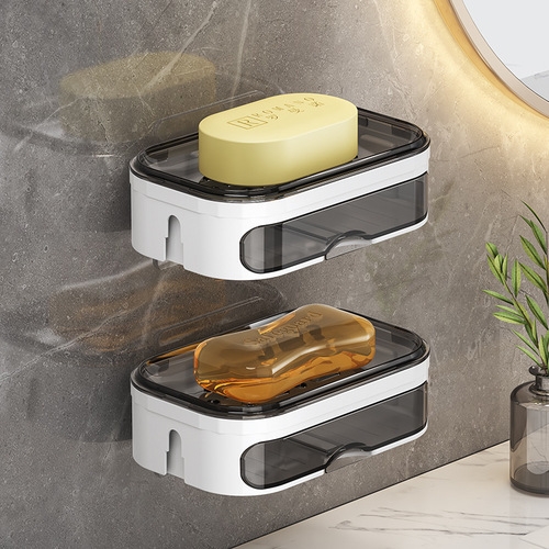 Seamless, No-Drill Installation Soap Dish for Bathroom & Toilet | Home Use Storage Rack | Strong, Heavy-Duty Wall-Mounted Organizer