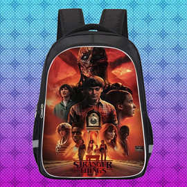 怪奇物语5-tranger Things Season 5双层书包跨境热销jit代发货
