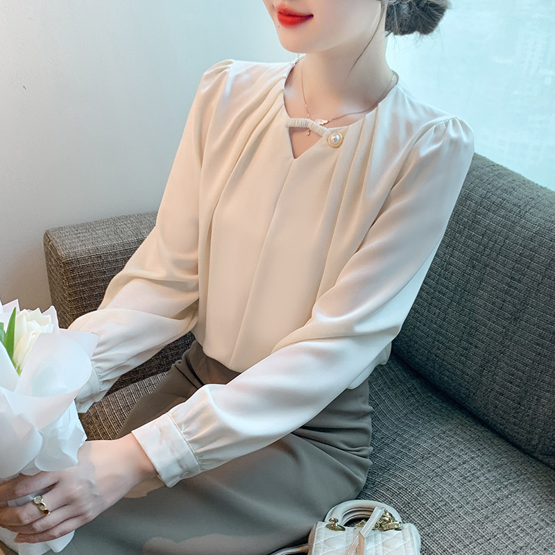 Spring apricot design elegant shirt