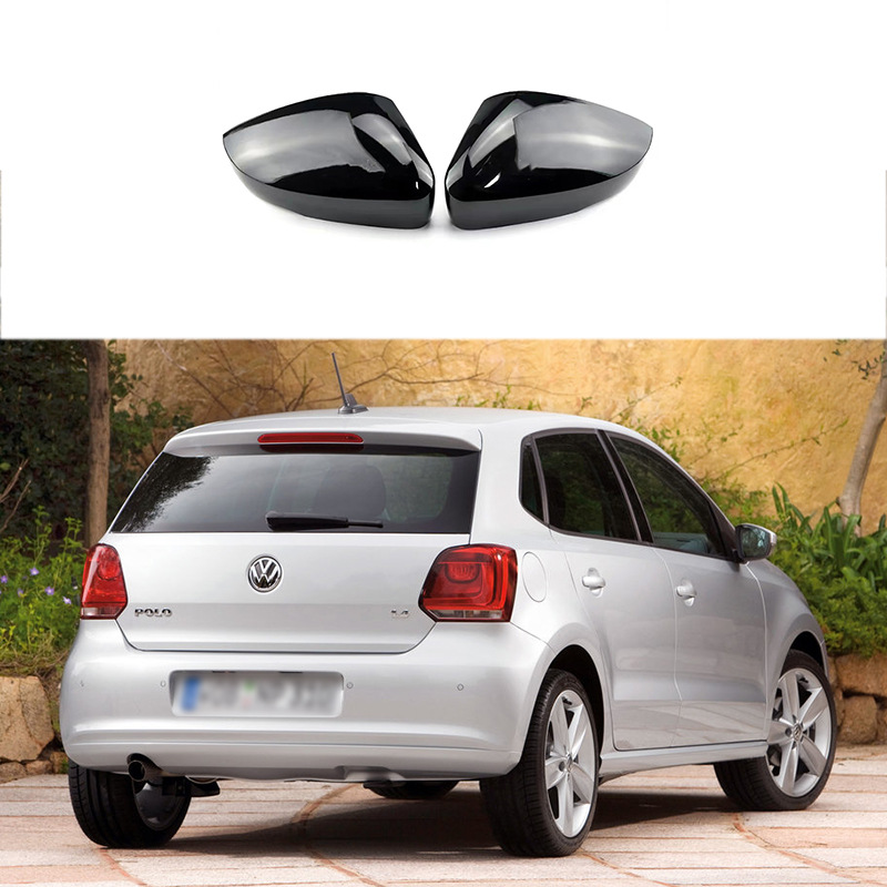 Suitable for 14-18 Volkswagen Polo Mk5 6R 6C Side Mirror Cover Black Side Mirror Cover Replacement