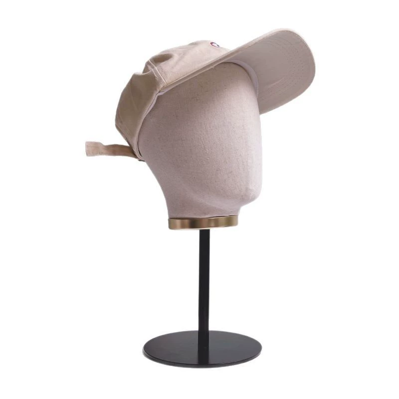 Black mannequin head, removable constructor, hat, stand