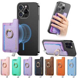 Customized for Apple 16 Magnetic Magasfe Back Sticker Leather Card Holder Storage Card Wallet 14P Plain Pickup Card Case