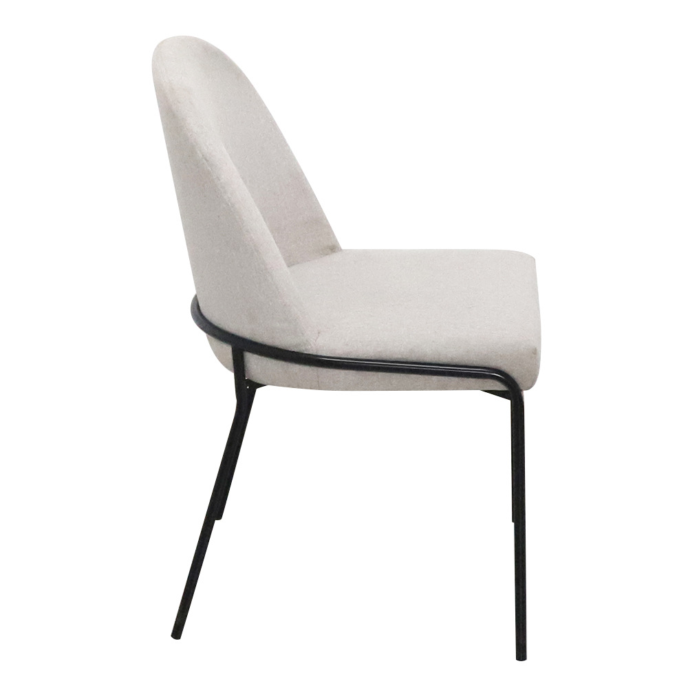 Silla de comedor minimalista italiana silla de hotel de lujo ligera nórdica moderna silla de tela de alta sensación