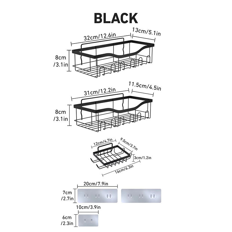Nuevo conjunto transfronterizo de cinco piezas de baño lavabo lavabo estante de almacenamiento sin perforación estante de pared estante de almacenamiento multifuncional