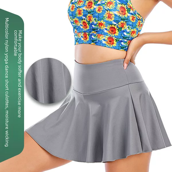 Sun Protection, Quick-Drying, Anti-Exposure, Outdoor Fitness Yoga Pleated Sports Skirt, Running Badminton Tennis Skirt, Quick-Drying and Sun Protection