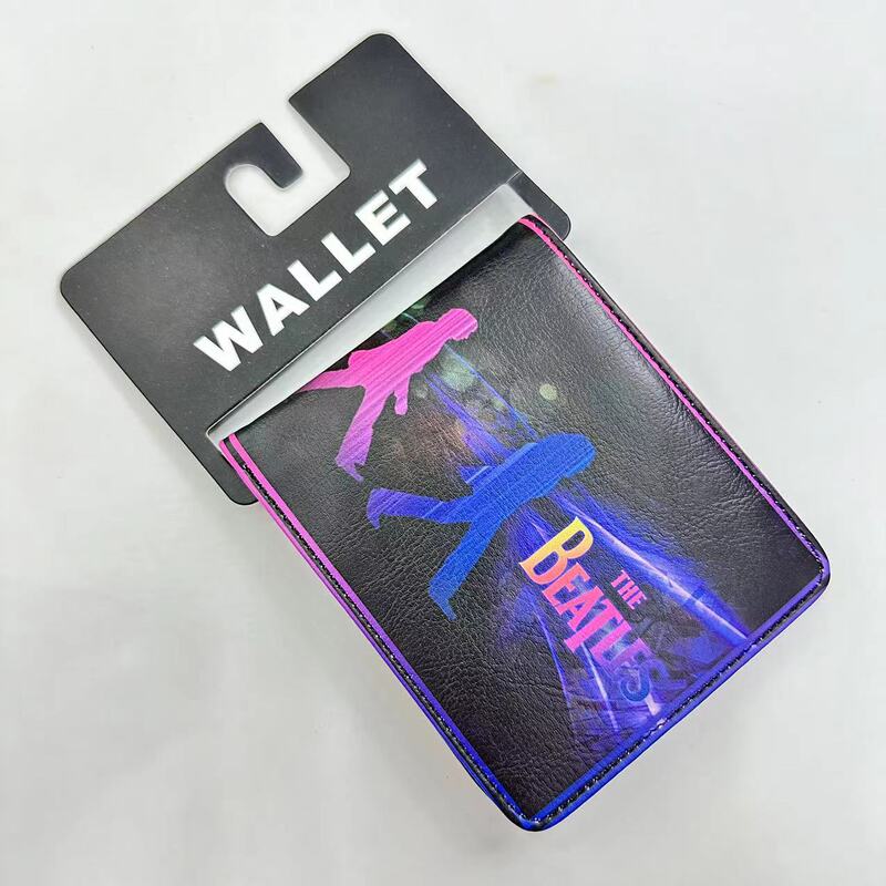 Music Peripheral Metal Rock Band Short Two-Fold Wallet Wallet Gothic Punk Coin Purse Wallet